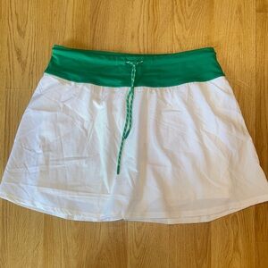 90 Degree By Reflex size Large Green and White Mini Skirt golf tennis